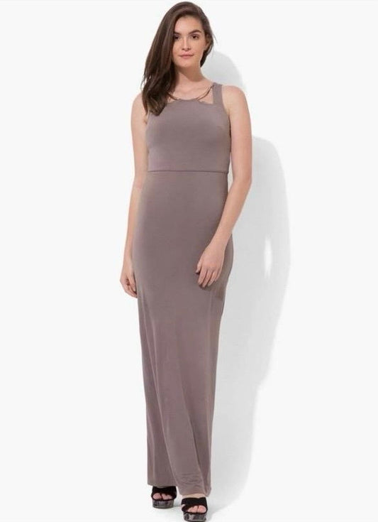 Sleeveless, Floor-length bodycon DRESS